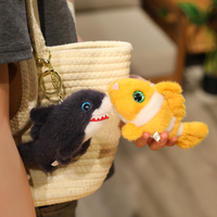 Nouveaux jouets d'animaux marins pour anniversaire : Crabes, requins, tortues marines, poulpes et poissons-clown mignons en coton PP doux, en forme de pendentif