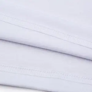 T-shirt in poliestere a maniche corte con scollo a o da uomo in bianco a sublimazione di vendita diretta in fabbrica