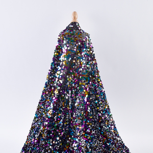 Quần Áo Sang Trọng Sequins Thêu Pháp Ren Đám Cưới Voan Lưới Ren Vải Đàn Hồi - Product Image 5