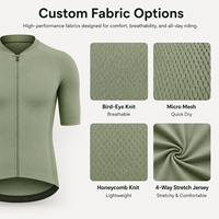 Jersey de Ciclismo Personalizado para Hombre, Corte Ajustado, Estilo Minimalista, Manga Corta, para Uniforme de Club de Ciclismo, Fabricación Personalizada