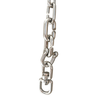 Chaîne à maillons doubles en acier inoxydable avec anneau pivotant en acier pour la mise en rigging