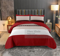 Couvre-lit de luxe 3 pièces par ensemble couvre-lit king size couvre-lit en coton ensemble de literie Patchwork couvre-lit vente en gros