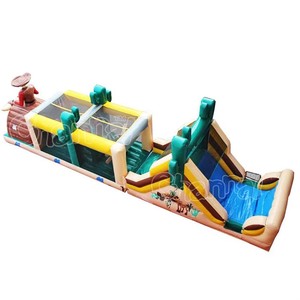 Parcours d'obstacles gonflable en PVC sur le thème du Far West pour enfants, équipement de jeu commercial pour la <span class=keywords><strong>location</strong></span> événementielle - Product Image 3