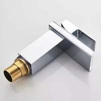 Robinet mitigeur de salle de bains à levier unique, mitigeur de luxe hôtel Standard 5 étoiles carré en acier inoxydable, cascade robinet de salle de bains