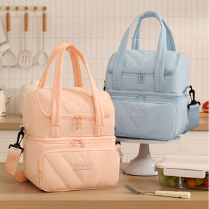 MKW4294 Vente en gros Sac à lunch double épaisseur pour pique-nique <span class=keywords><strong>voyage</strong></span> extérieur Sac à repas portable Sac isotherme étanche et réutilisable - Product Image 1