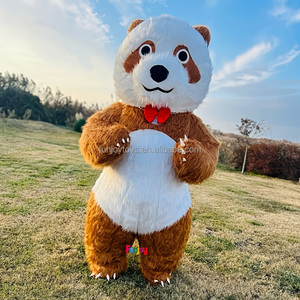 Dapat Dipakai BERJALAN 2m/2.6m/3m coklat tiup <span class=keywords><strong>Panda</strong></span> beruang kostum maskot iklan lucu pakaian hewan - Product Image 1
