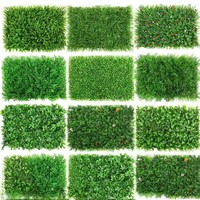 Mur végétal artificiel vert de haute qualité, en plastique, simulation de gazon, pour mariage, accent extérieur, décoration murale suspendue