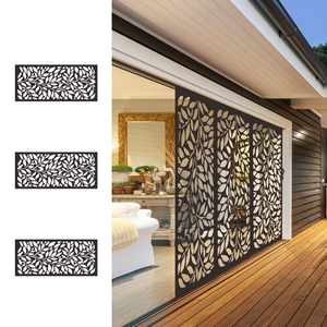 Clôtures de jardin modernes, clôture d'intimité, écran de <span class=keywords><strong>balcon</strong></span>, écran de piscine, <span class=keywords><strong>kit</strong></span> extérieur, panneaux de clôture en aluminium de 8 pieds 6, noir - Product Image 2
