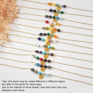 Collar con Colgante de Acero Inoxidable con 12 Signos del Zodiaco, Chapado en Oro de 18K, para Mujer, Regalo de Moda - Product Image 2