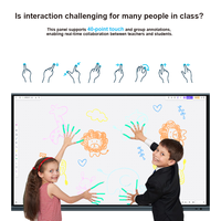 ODM 65 inch 4K interactief platte scherm 40-punts touchscreen slim interactief bord whiteboard voor onderwijs in de klas