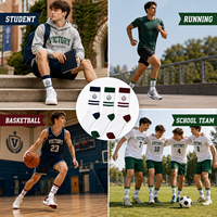 Chaussettes de sport personnalisées de qualité supérieure avec logo brodé, mi-mollet, en coton, avec coussinets, pour la course à pied et l'entraînement, OEM