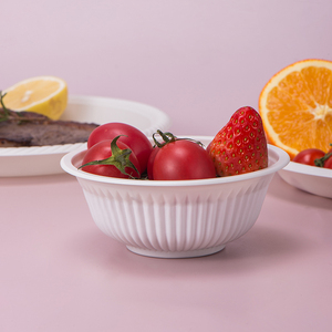 Bol jetable personnalisable de 6,5 oz en amidon de maïs, résistant au congélateur et au micro-ondes, étanche et écologique, pour salades de fruits et soupes - Product Image 2