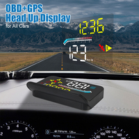 M17 OBD GPS HUD voiture affichage tête haute horloge numérique compteur de vitesse KMH RPM compteur testeur alarme à bord ordinateur pare-brise projecteur