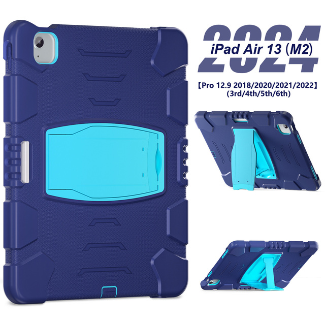 3 In1 Shockproof Heavy Duty Rugged Tablet Cover Case for iPad Air 13 Inch 2024