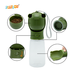 Famipet Hersteller Großhandel Outdoor Reise Auslaufsichere Tragbare 2-in-1 Hundenapf Wasserflasche mit Futterbehälter - Product Image 3