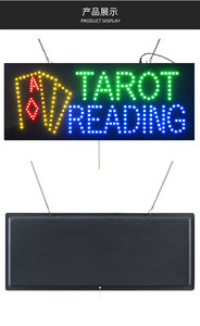 11*27 pouces haut lumineux TAROT READING Club signe, publicité intérieure Led signes clignotant affichage pour les vacances de jeu - Product Image 4