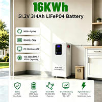Batterie au lithium empilable 51,2 V 314 Ah 16 kWh à performance stable avec câbles de connexion pour système solaire, idéale pour les cabanes de vacances – Approvisionnement direct usine