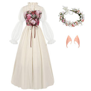 Gaun Gotik Renaisans Wanita Kostum Abad Pertengahan Gaun Victoria Rok Bajak Laut Gaun Peri Penyihir Vintage Gaun Peri - Product Image 1