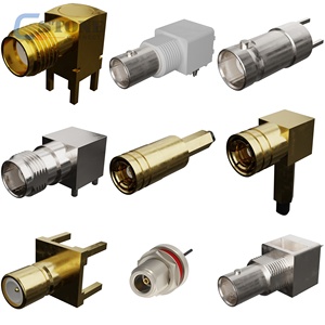 RF Coaxial Connector 732513141 SMA Jack Straight PCB Receptacle Through Hole Brass Body Gold (Au) Plated 20 Pieces <strong>Per</strong> <strong>Tr</strong> - Product Image 4