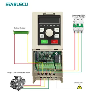 220V giai đoạn duy nhất để 220V 3 giai đoạn chuyển đổi 0.75kw 7.5KW biến tần số ổ đĩa 50Hz 60Hz VFD