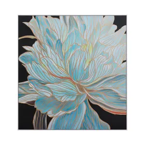 Oil Painting Dafen Wholesale Painting For Living Room Gold Foil Abstract Framed Canvas Custom Printing