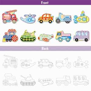 Baby Fun <b>Creative</b> Diy Perfect <b>Gift</b> 10 Vehicles Themes Boys Girls Foil Art Craft Activity Mosaic Sticker Kits - Product Image 4