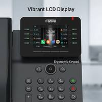 Teléfono IP Gigabit V64 con Pantalla a Color de 3.5'', Wi-Fi de Doble Banda 2.4G/5G, PoE, Conferencia de 6 Vías, 21 Teclas DSS, Teléfono VoIP SIP