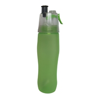 Bouteille d'eau de sport à large capacité, en plastique transparent écologique, avec logo personnalisé, colorée, à col étroit, avec pulvérisateur