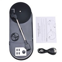 Mini Tocadiscos de Vinilo, Fonógrafo de Rotación Directa, Reproductor de MP3 con Puerto USB, Doble Velocidad 33/45 RPM, Hecho en China, Ezcap613p