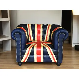Silla de cuero para sala de estar Sofá cómodo para decoración del hogar - Product Image 6