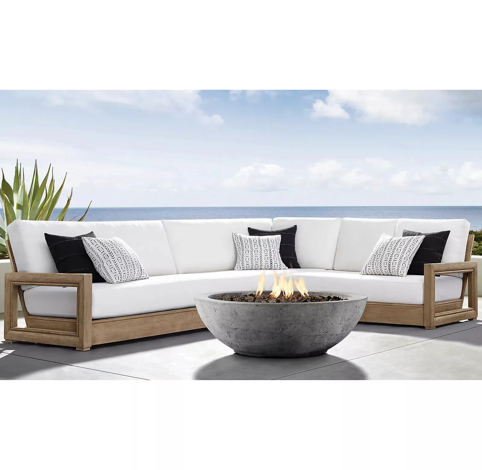 Современная Модульная мебель для сада, современный секционный диван из тика высокого качества на заказ