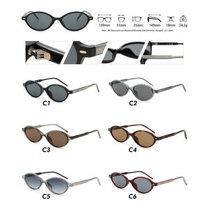 Gafas de Sol Superhot Eyewear 81114, Moda 2025, Retro, Ovaladas, Montura Pequeña, UV400, CP Temple Shades - Product Image 6