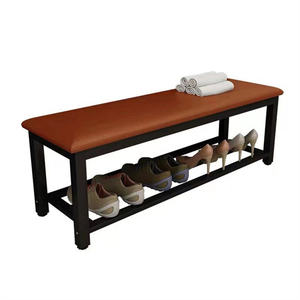 Chaise en <span class=keywords><strong>bois</strong></span> massif au style américain, avec repose-pieds, set pour chaussures - Product Image 1