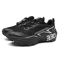 Chaussures de course unisexes pour l'été et le printemps, respirantes, à lacets rapides, avec semelle intermédiaire amortissante et semelle extérieure antidérapante, pour la course en trail