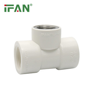 IFAN vert et blanc <span class=keywords><strong>en</strong></span> laiton femelle <span class=keywords><strong>té</strong></span> pvc raccord de <span class=keywords><strong>plomberie</strong></span> raccord de tuyau fileté pvc pour l'eau d'approvisionnement - Product Image 3