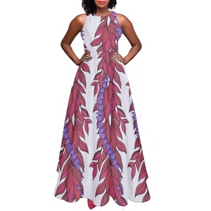 เดรสยาวแขนกุดเซ็กซี่เป็นมิตรต่อผิวยอดนิยมพิมพ์ลายแบบดั้งเดิมสำหรับฤดูร้อนกระโปรงทรงเอ - Product Image 3