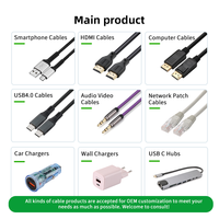 Chargeur rapide universel WISTAR 60W 3A PD double Type-C vers Type-C, câble USB Type-C, câble de charge rapide pour téléphone