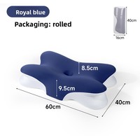 Oreiller cervical en mousse à mémoire de forme haute densité, forme papillon, soutien du cou, ne s'affaisse pas, qualité hôtelière personnalisable