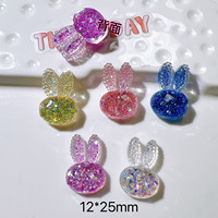 AB-lijm Harspatches Geschilderde materialen Crèmelijm Verf Telefoonhoesje DIY Haarclips Accessoires Glitterpailletten Gefacetted konijn