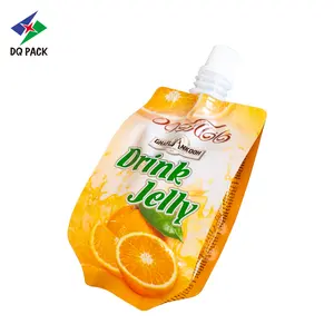 PE AL Plastic Printed Side Gusset Bag Barrier Spout Pouch Packaging for Jelly Drink Beverage Automatic Packing