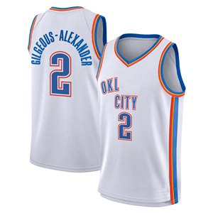 Vente en gros 2026 Oklahoma City 2 # Gilgeous-Alexander 7 # Holmgren 8 #   Maillot de basket-ball américain Williams Jersey avec broderie cousue - Product Image 2