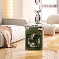 Mini ventilateur portable à trois vitesses, refroidisseur d'air personnel, humidificateur, alimenté par USB/batterie, ventilateur de table de bureau