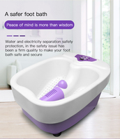 Machine de massage des pieds multifonctionnelle Shiatsu avec lumière relaxante, bain de pieds spa, chauffage à température constante et télécommande