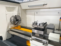 Torno CNC de 2 Ejes con Doble Mandril Qk1313 para Roscado de Tuberías, Máquina de Torneado de Metal Horizontal de Bancada Plana, Fabricante Chino