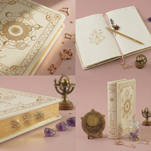 Cuaderno de Lujo LABON, Cosmico Cartographer, Diario Celestial A5, Tapa Dura, Bordes Dorados, con Dijes de Constelaciones, Regalo - Product Image 2