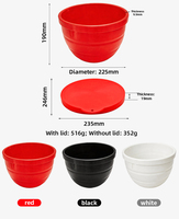 Pelapis Mangkuk Mixer Silikon Lipat untuk Mixer Stand Tilt Head 5 Quart, Sisipan Lipat dengan Tutup, Aksesori Memanggang Hemat Ruang