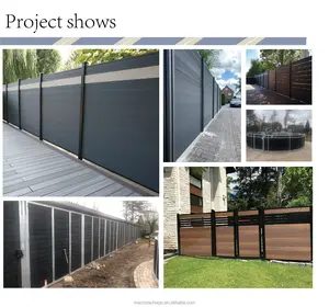 Più popolare facile installare recinzione composito wpc scherma recinzioni in plastica per il giardino