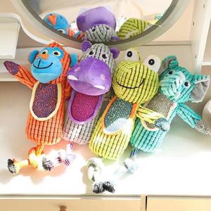 Sıcak satış <span class=keywords><strong>Pet</strong></span> köpek diş temizleme peluş hayvan oyuncaklar gıcırtılı interaktif karikatür moda gıcırtılı peluş çiğnemek oyuncak - Product Image 3