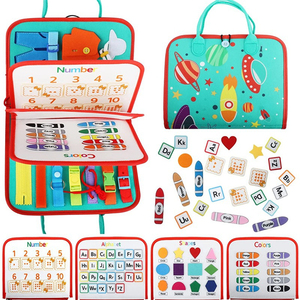 Jouets sensoriels OEM, activité en <span class=keywords><strong>feutre</strong></span>, Montessori, éducatif, bébé, apprentissage, tout-petits, sac de planche occupé, Design, autisme sensoriel - Product Image 2