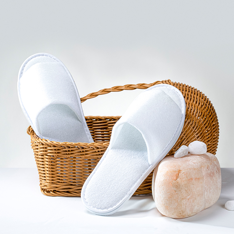Cotton Velour Hotel Slipper with Eva